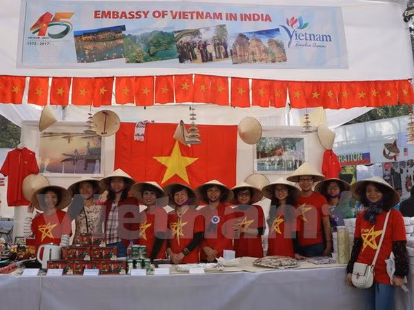 Presentan productos tradicionales vietnamitas en feria caritativa en India ảnh 1