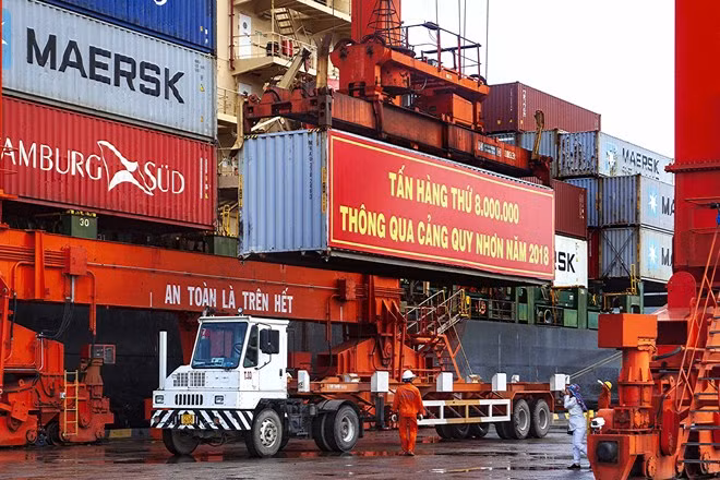Puerto de provincia vietnamita alcanza tasa récord de carga de mercancías ảnh 1