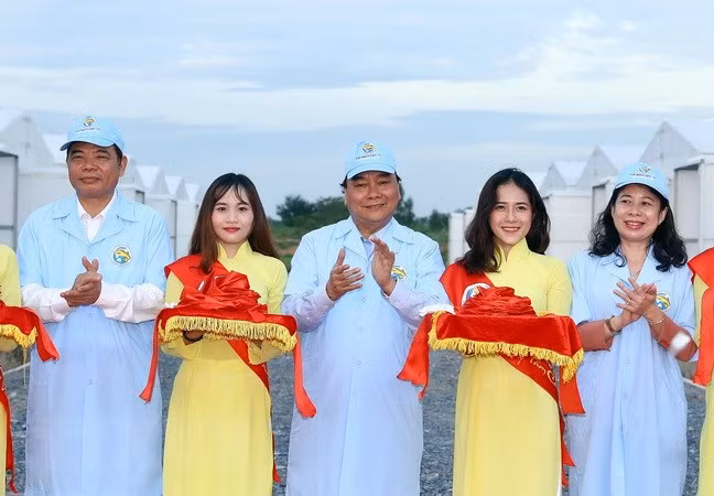 Premier de Vietnam visita una piscifactoría de alta tecnología en An Giang ảnh 1