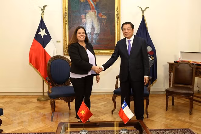 Delegación del Partido Comunista de Vietnam realiza visita a Chile ảnh 2