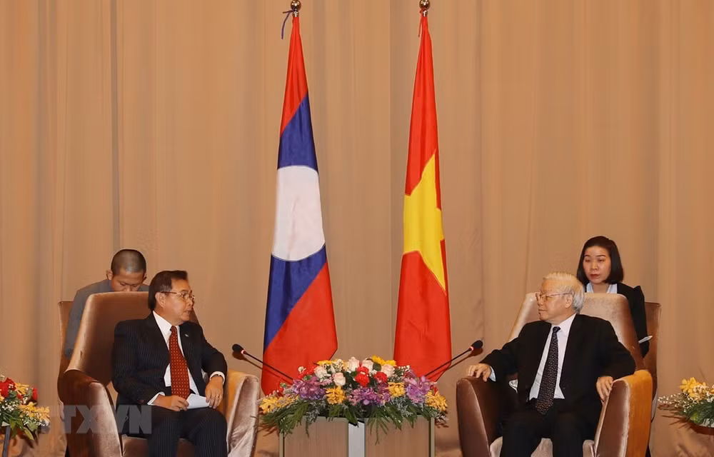 Concluye máximo dirigente vietnamita visita oficial a Laos ảnh 1