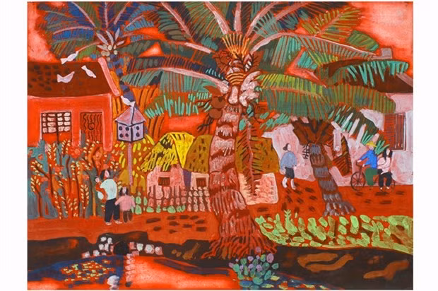 Efectuán exposición de pintura sobre primavera en ocasión del Tet ảnh 1