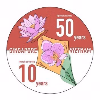 Anuncian ganador del concurso de diseño de logotipo sobre lazos diplomáticos Vietnam - Singapur ảnh 1