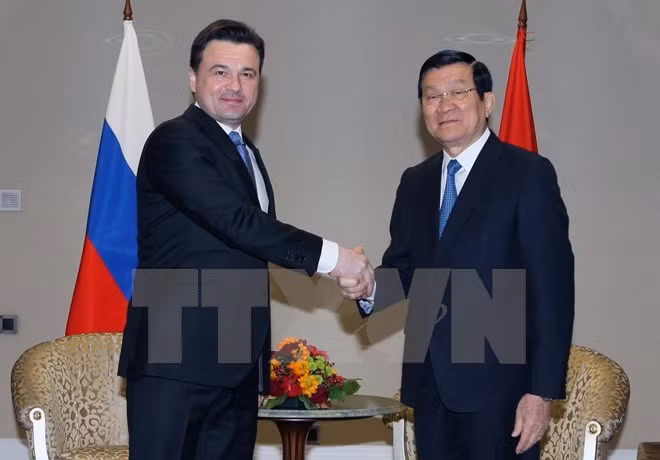 Presidente vietnamita recibe a gobernador de Moscú ảnh 1