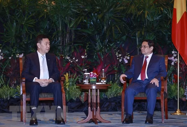 Premier de Vietnam recibe a empresas líderes de Singapur ảnh 4