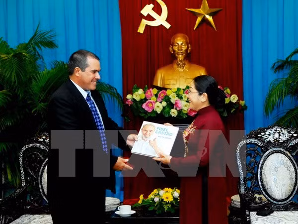 Líderes de Ciudad Ho Chi Minh recibe a delegación de Prensa Latina ảnh 1