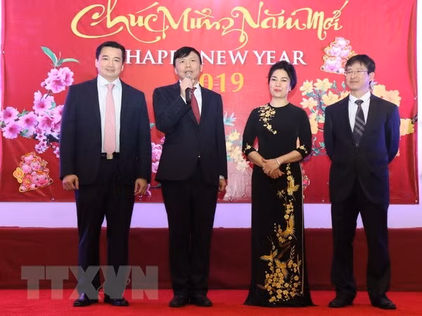 Celebran vietnamitas en el exterior el Año Nuevo Lunar ảnh 1