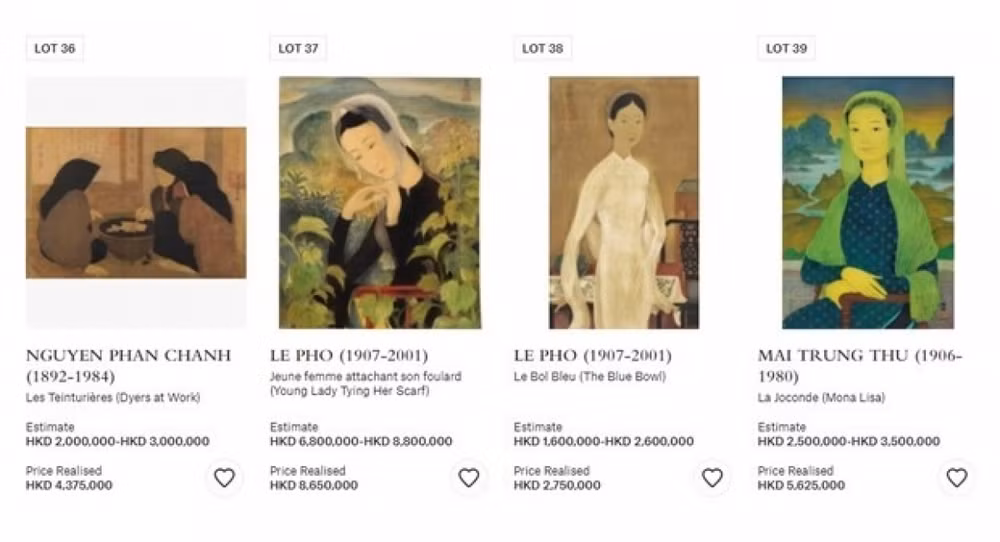 Subastada pintura vietnamita en 1,1 millones de dólares en Hong Kong (China) ảnh 1