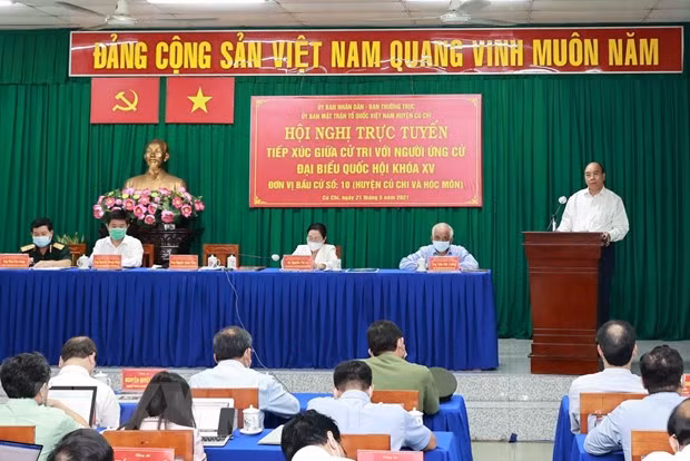 Dialoga presidente de Vietnam con electores en Ciudad Ho Chi Minh ảnh 1