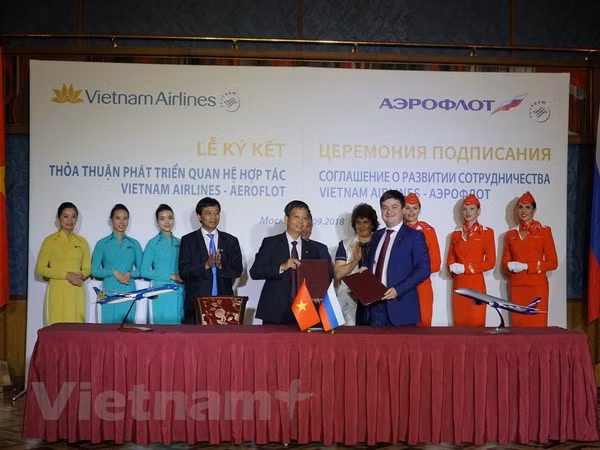Vietnam Airlines fomenta cooperación con aerolínea rusa Aeroflot ảnh 1