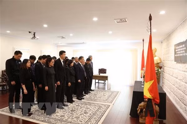 Embajadas de Vietnam en numerosos países efectúan honras fúnebres por presidente Dai Quang ảnh 1