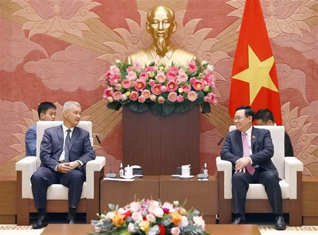 Presidente del Parlamento vietnamita recibe al secretario del PPRL de Vientiane ảnh 1
