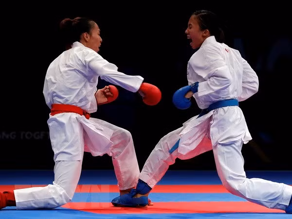 Conquista Vietnam nueve preseas doradas en primer día del campeonato regional de Karate ảnh 1
