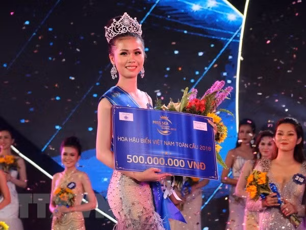 Nguyen Thi Kim Ngoc gana corona de Reina del Mar Global de Vietnam 2018 ảnh 1