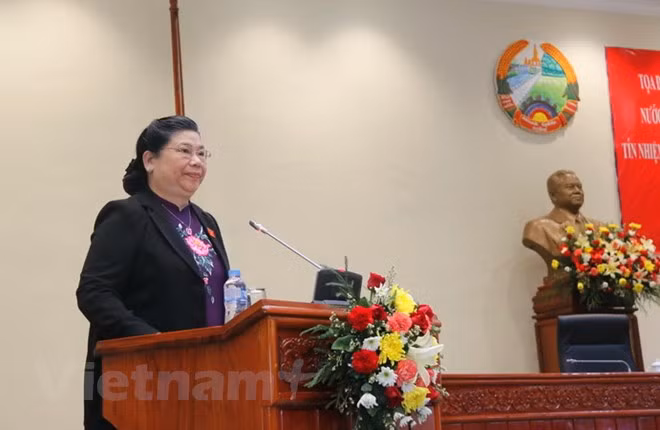 Parlamentos de Vietnam y Laos intercambian experiencias en votación de confianza ảnh 1