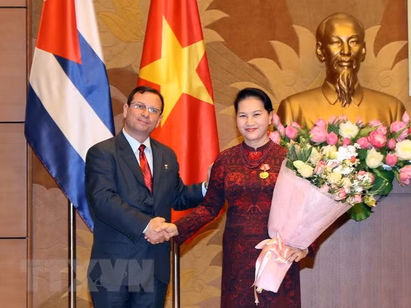 Presidenta parlamentaria de Vietnam honrada con la Orden de Solidaridad de Cuba ảnh 1