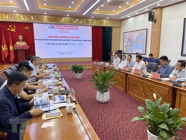 Ciudades vietnamita y china comparten experiencia en gestión portuaria y logística ảnh 2