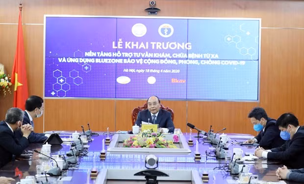 Lanza Vietnam plataforma de control remoto de salud y la aplicación de prevención contra COVID-19 ảnh 1