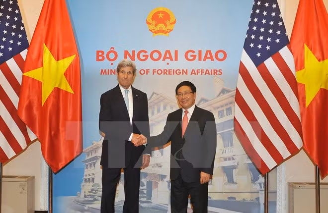 Cancilleres de Vietnam y EE.UU. satisfechos con logros de reuniones bilaterales ảnh 1