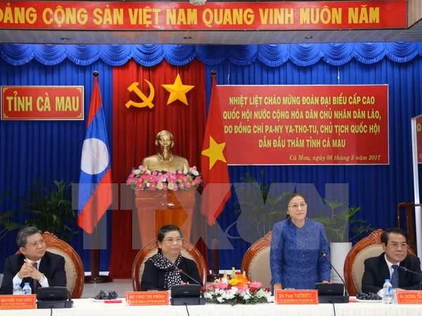 Titular parlamentaria laosiana continúa visita en Vietnam ảnh 1