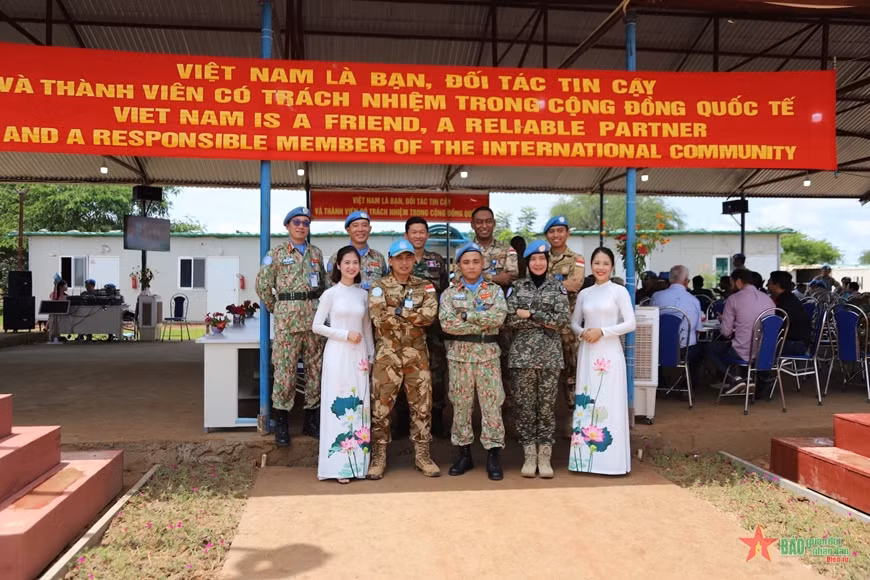 Ingenieros militares de Vietnam en la UNISFA celebran encuentro por efemérides del país ảnh 2 Ingenieros militares de Vietnam en la UNISFA celebran encuentro por efemérides del país ảnh 2