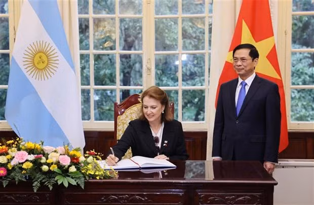Vietnam aprecia la tradicional amistad y asociación integral con Argentina, afirma canciller ảnh 1