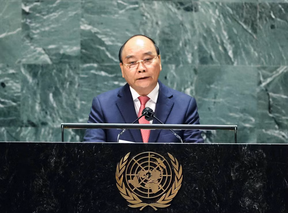 Discurso del presidente de Vietnam en debate general de la 76 sesión de Asamblea General de ONU ảnh 1