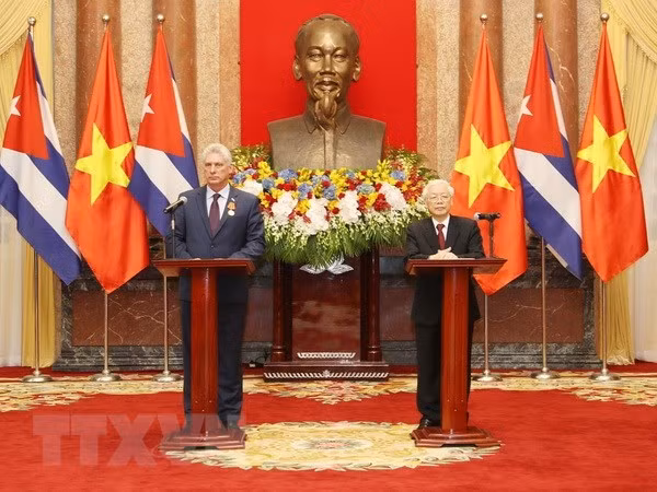 Relaciones con Vietnam poseen un carácter histórico y especial, afirmó presidente de Cuba ảnh 1