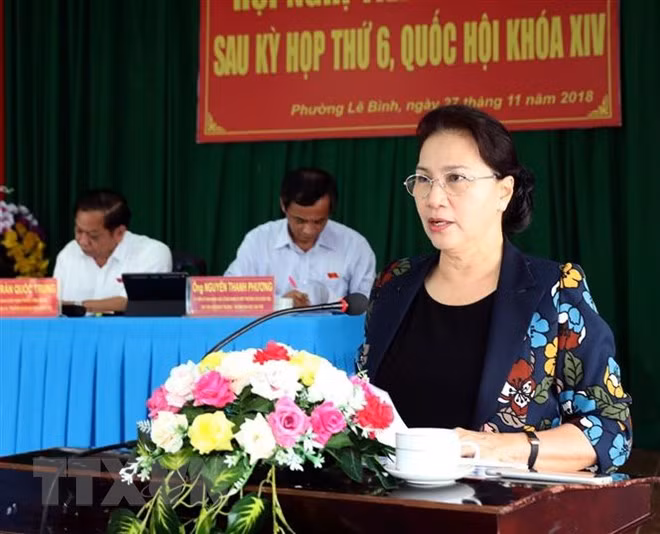 Presidenta del Parlamento de Vietnam se reúne con votantes de ciudad de Can Tho ảnh 1