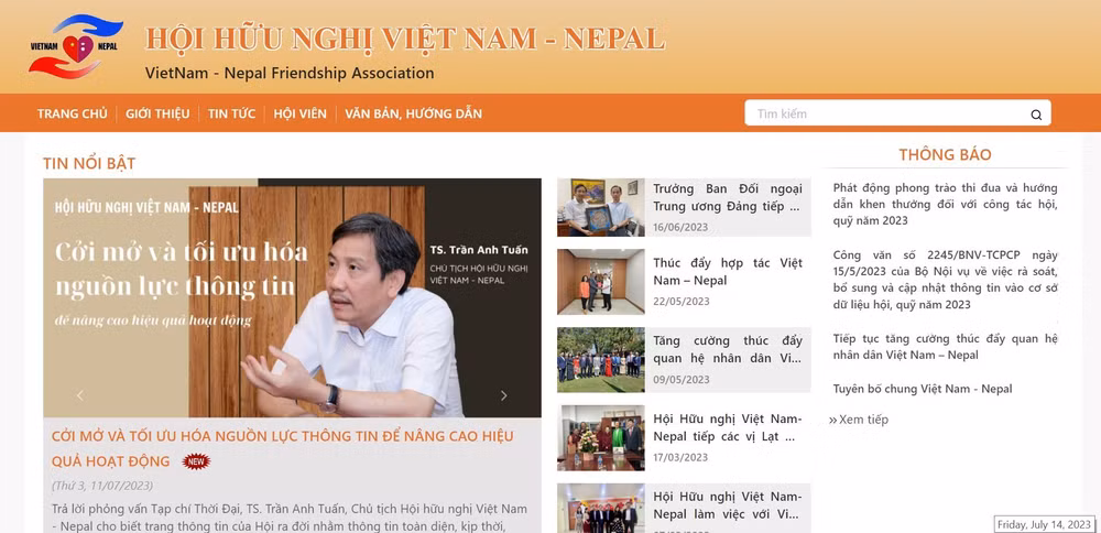 Inauguran portal de la Asociación de Amistad Vietnam-Nepal ảnh 1