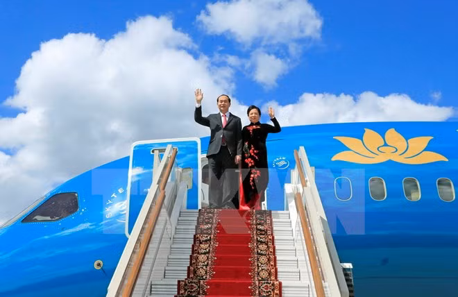 Presidente vietnamita inicia visita a Rusia ảnh 1