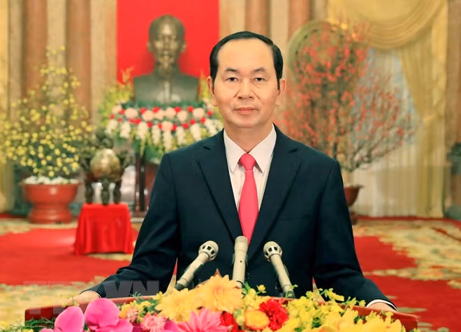 Presidente de Vietnam felicita a soldados de Truong Sa en ocasión del Tet ảnh 1