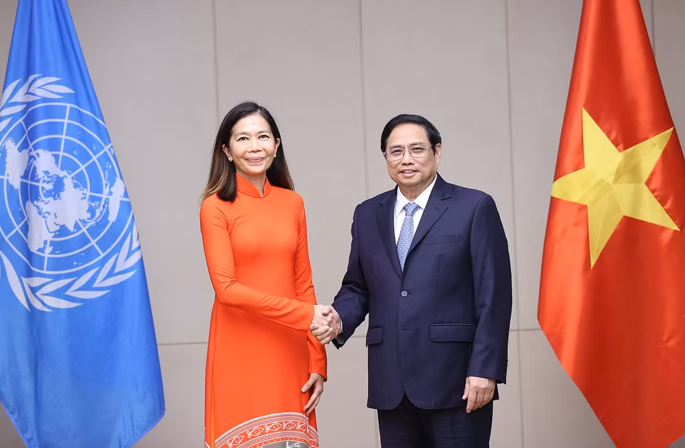  Primer ministro de Vietnam recibe a nueva coordinadora residente de ONU ảnh 1