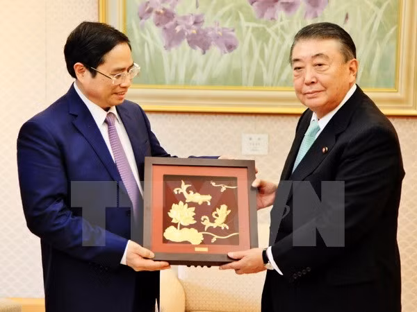Líderes parlamentarios de Japón reciben a alto funcionario de PCV ảnh 1