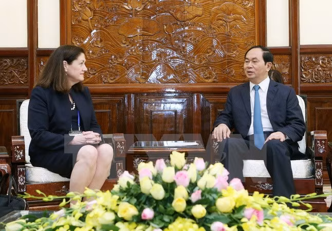 Presidente vietnamita solita cooperación de EE.UU. para la organización de APEC 2017 ảnh 1