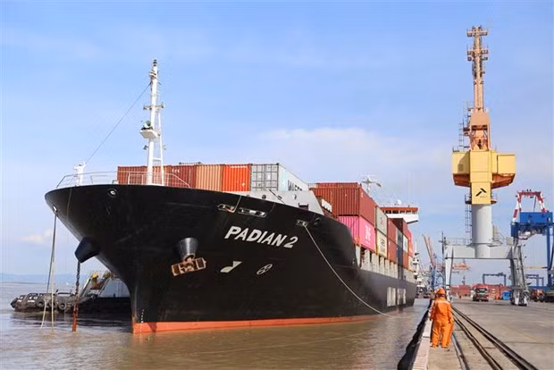 Atracan tres portacontenedores de Maersk Line en puerto vietnamita de Hai Phong ảnh 1 Atracan tres portacontenedores de Maersk Line en puerto vietnamita de Hai Phong ảnh 1