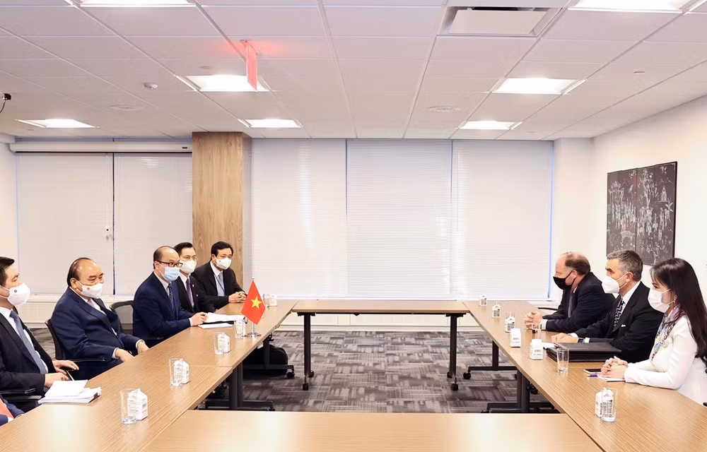 Presidente vietnamita dialoga con gerentes de corporaciones estadounidenses ảnh 1