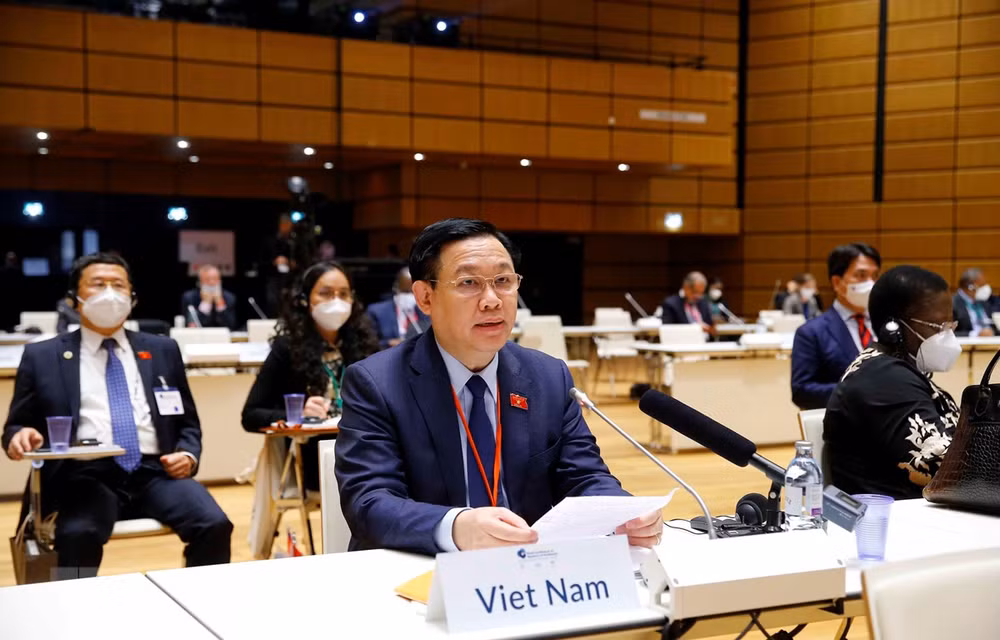 Máximo dirigente legislativo vietnamita asiste al acto inaugural de Conferencia Mundial de Presidentes de Parlamento ảnh 1