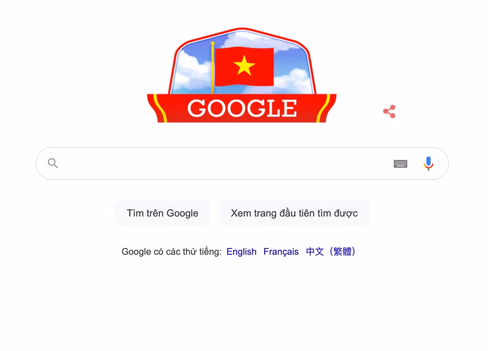 Google cambia su doodle en saludo al Día Nacional de Vietnam ảnh 1