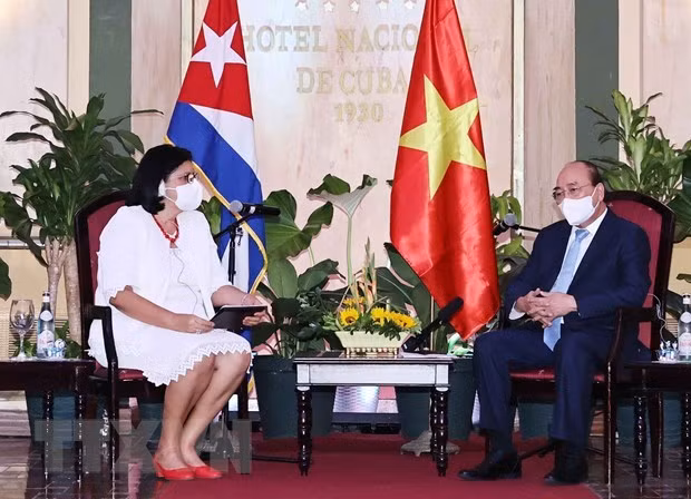 Presidente vietnamita destaca relaciones de amistad con Cuba ảnh 1