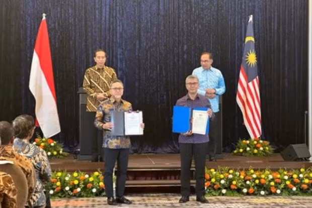 Indonesia y Malasia firman actualización de acuerdo comercial fronterizo ảnh 1