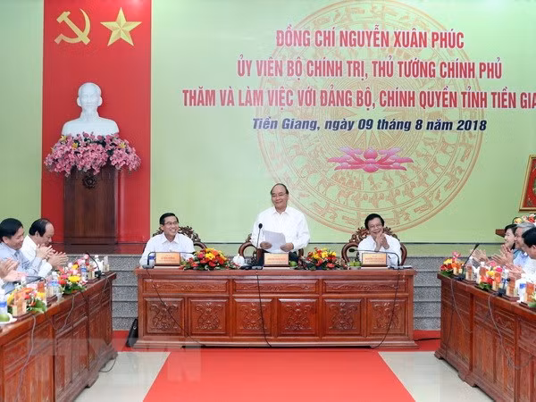 Premier de Vietnam sugiere a Tien Giang desarrollo de economía basada en agricultura ảnh 1
