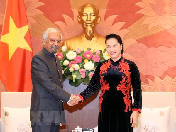 Máxima legisladora de Vietnam recibe a representantes de Naciones Unidas ảnh 1
