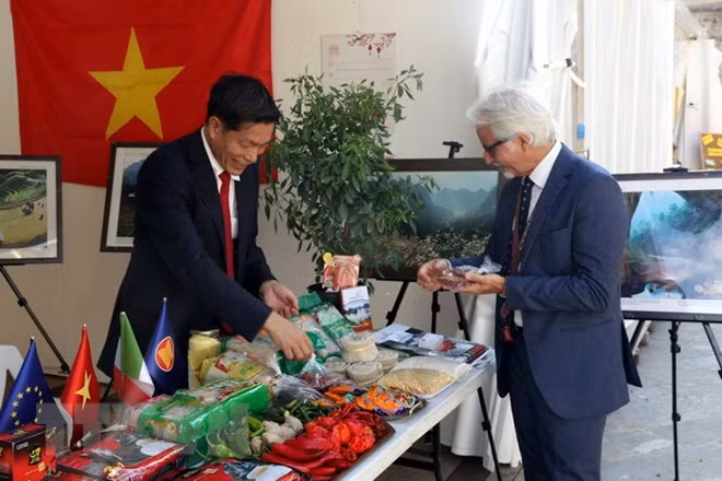 Productos agrícolas de Vietnam presentes en la Feria Internacional de chile en Italia ảnh 1