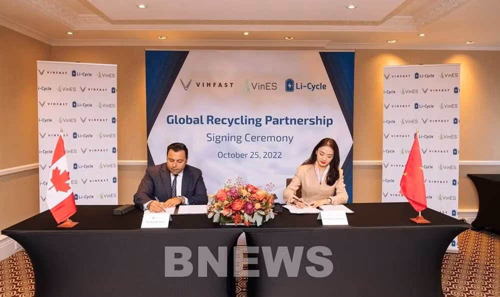 VinES y socio Ly-Cycle anuncian asociación en reciclaje de baterías ảnh 1