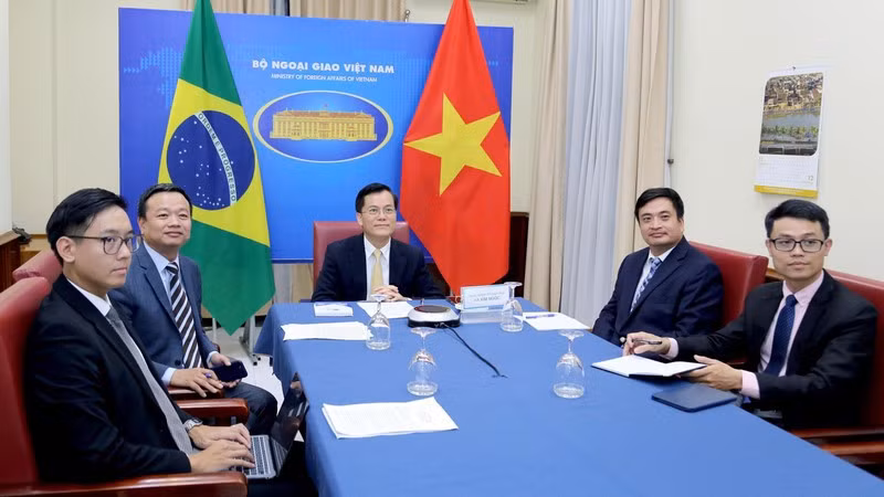 Cancillerías de Vietnam y Brasil promueven cooperación multifacética ảnh 1