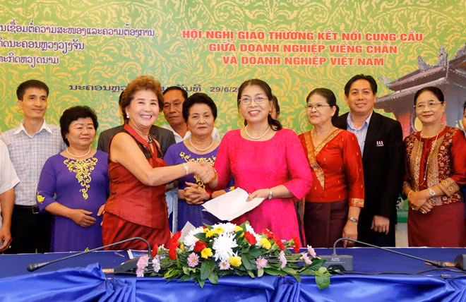 Efectúan conferencia de cooperación entre empresas vietnamitas y laosianas ảnh 1