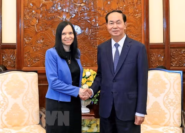  Presidente de Vietnam propone ampliar lazos con Polonia en sectores potenciales ảnh 1