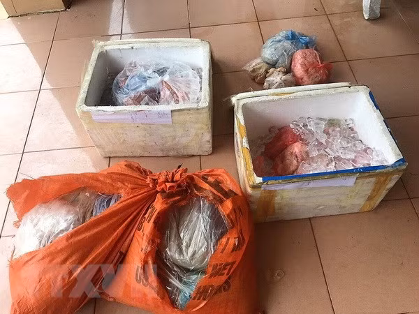Provincia vietnamita de Quang Ninh intercepta alimentos de contrabando ảnh 1