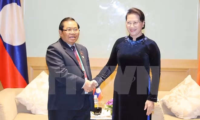 Presidenta del Parlamento vietnamita recibe a líderes legislativos extranjeros ảnh 1